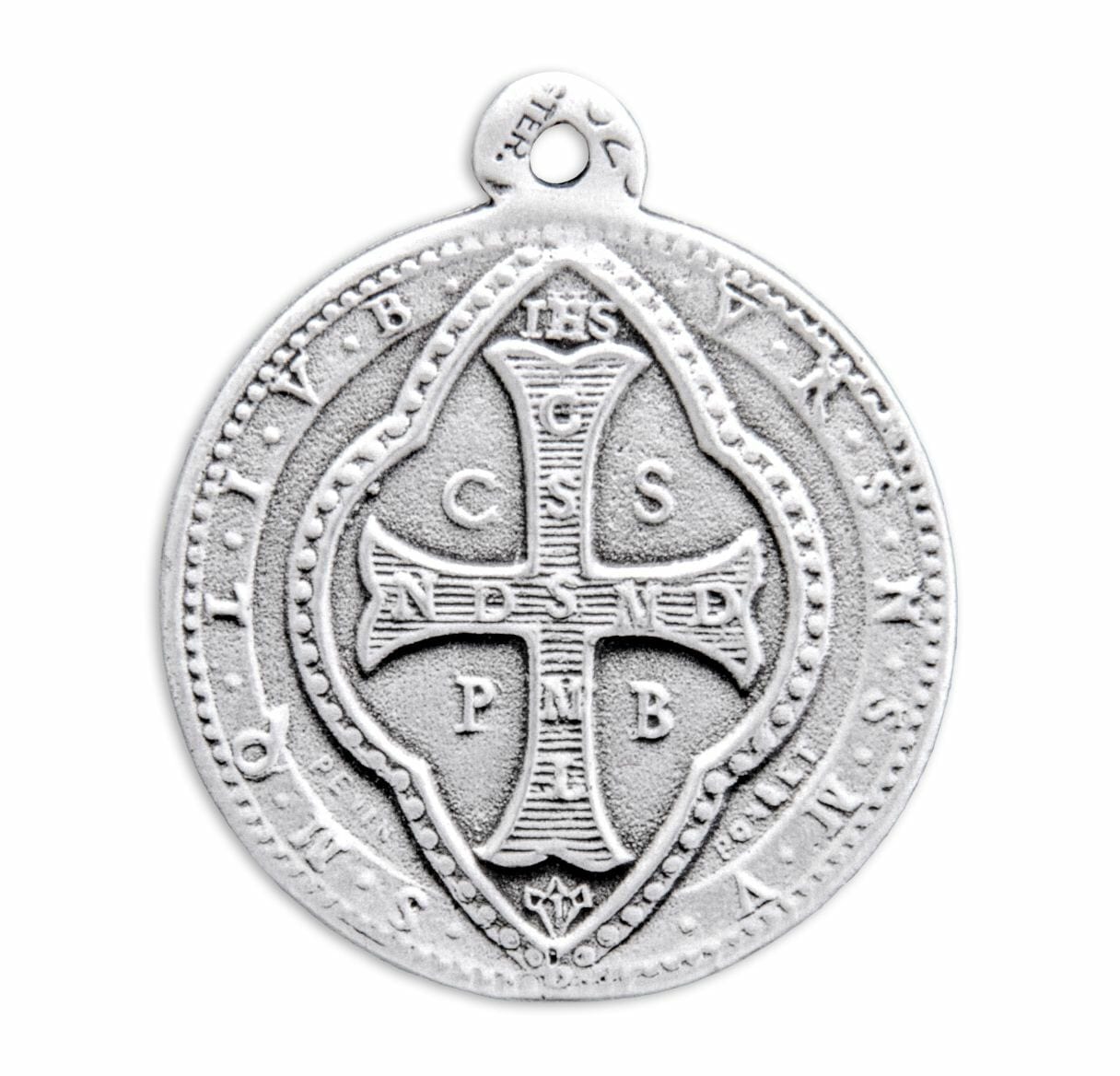 Saint Benedict Round Sterling Silver Medal - Buy Religious Catholic Store