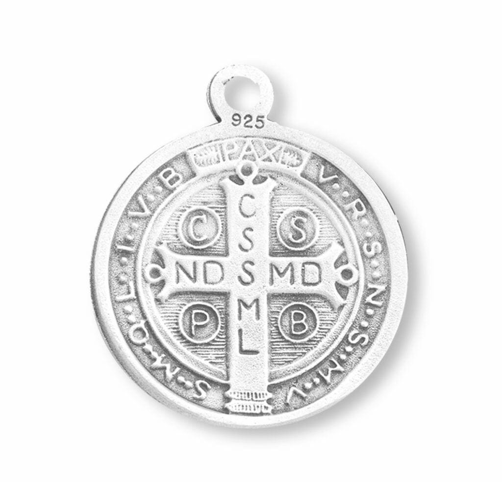 Saint Benedict Round Sterling Silver Medal - Buy Religious Catholic Store