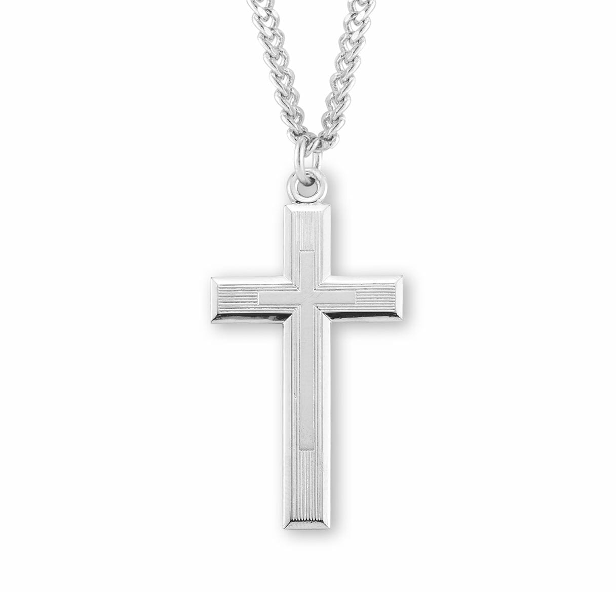 Sterling Silver Engraved Cross - Buy Religious Catholic Store