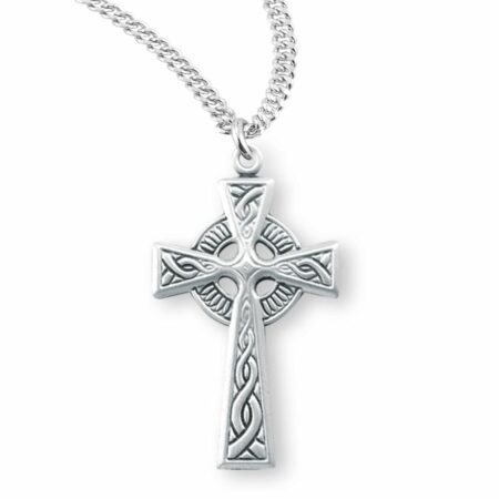 Sterling Silver Irish Celtic cross Pendant