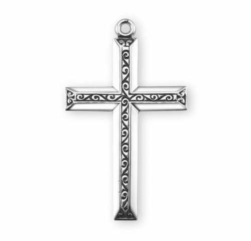 Sterling Silver Black Enameled Cross - Image 2