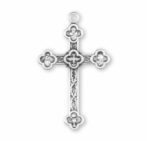 Engraved Vine Pattern Sterling Silver Cross - Image 2