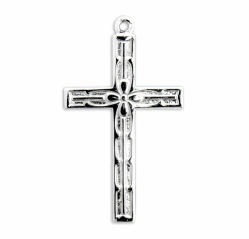 Sterling Silver Scrollwork Design Cross - Image 2