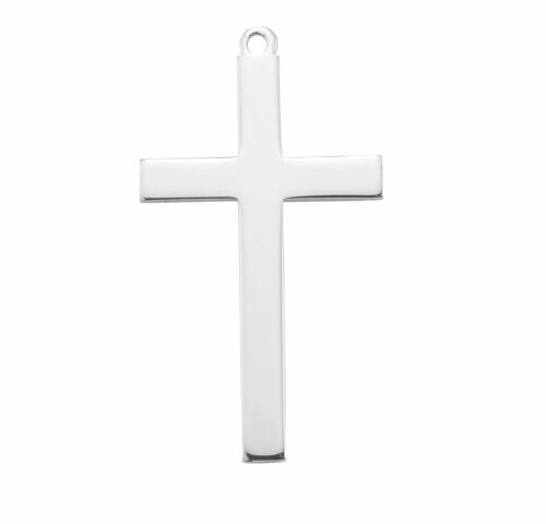 Sterling Silver High Polished Latin Style Cross - Image 2