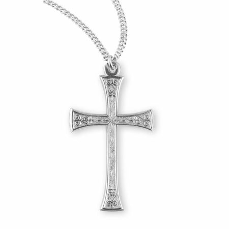 Sterling Silver Detailed Cross