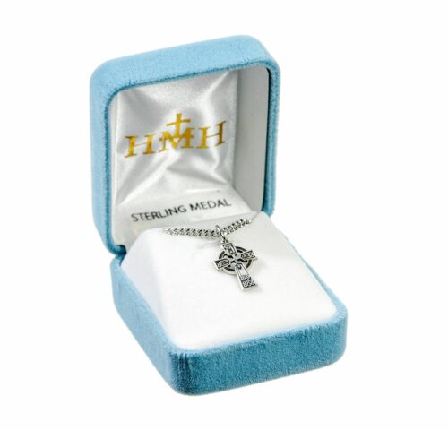 Sterling Silver Irish Celtic cross Pendant - Image 3