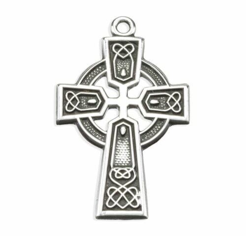 Sterling Silver Irish Celtic cross Pendant - Image 2