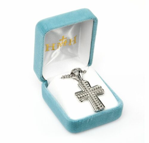 Sterling Silver Wide Wheat Cross - Image 3