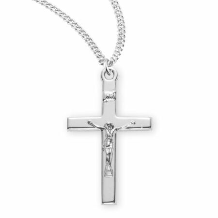 Sterling Silver High Polished Basic Crucifix