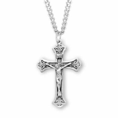 Fine Flared Sterling Silver Crucifix