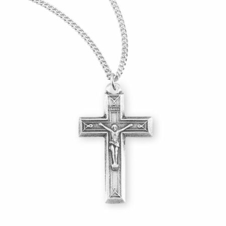 Engraved Sterling Silver Crucifix