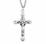 Monstrance Style Sterling Silver Crucifix