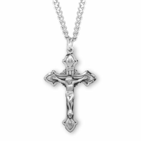 Flared Sterling Silver Crucifix