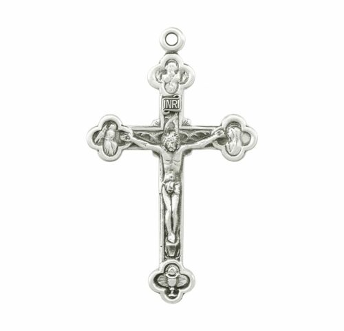 Budded Sterling Silver Crucifix - Image 2