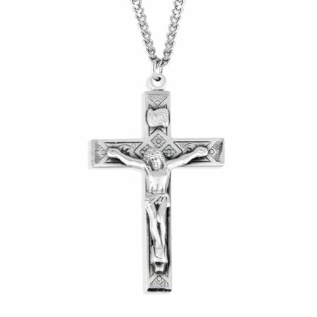 Sterling Silver Detailed Crucifix