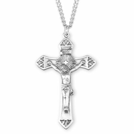 Cross Burst Sterling Silver Crucifix