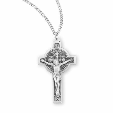 Saint Benedict Jubilee Sterling Silver Medal/Crucifix