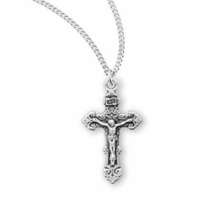 Sterling Silver Fancy Filigree Crucifix