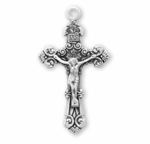 Sterling Silver Fancy Filigree Crucifix - Image 2