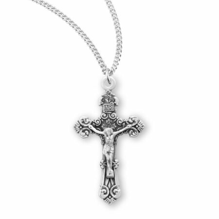 Sterling Silver Fancy Filigree Crucifix