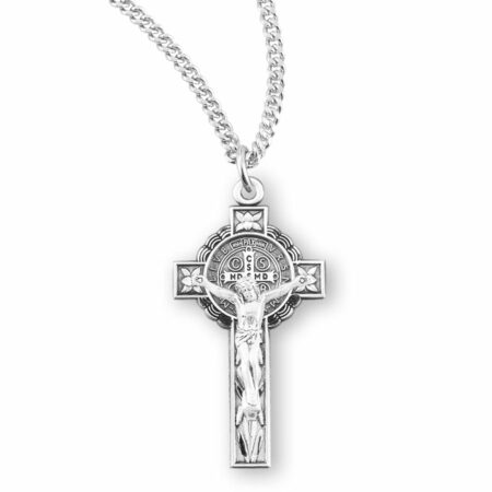 Saint Benedict Jubilee Sterling Silver Medal/Crucifix