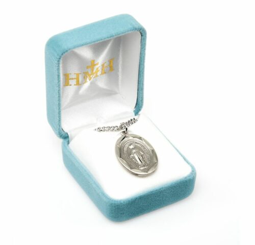 Sterling Silver Oval Miraculous Medal - Image 4