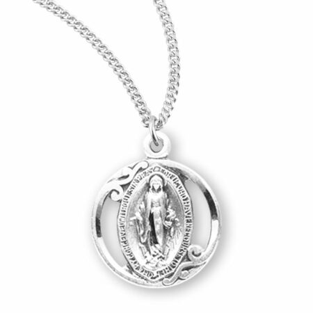 Sterling Silver Oval Miraculous Medal