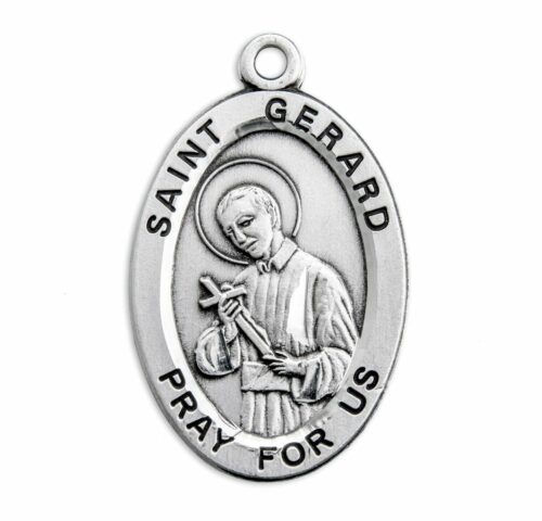 Patron Saint Gerard Oval Sterling Silver Medal - Image 2