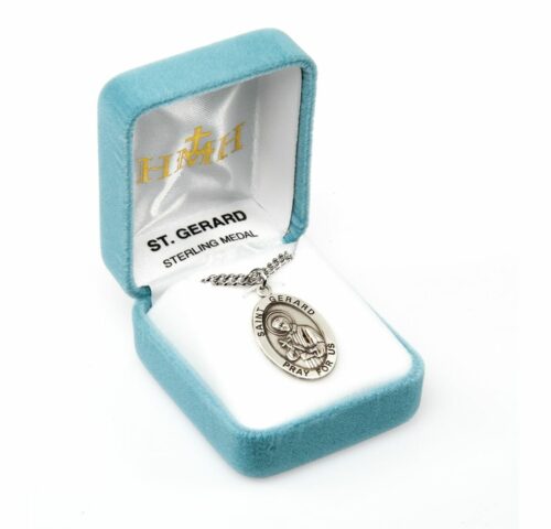 Patron Saint Gerard Oval Sterling Silver Medal - Image 4