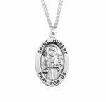 Patron Saint Hubert Oval Sterling Silver Medal