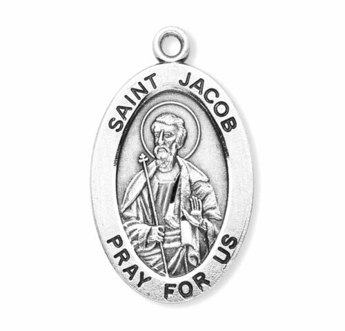 Patron Saint Jacob Oval Sterling Silver Medal - Image 2