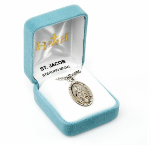 Patron Saint Jacob Oval Sterling Silver Medal - Image 4