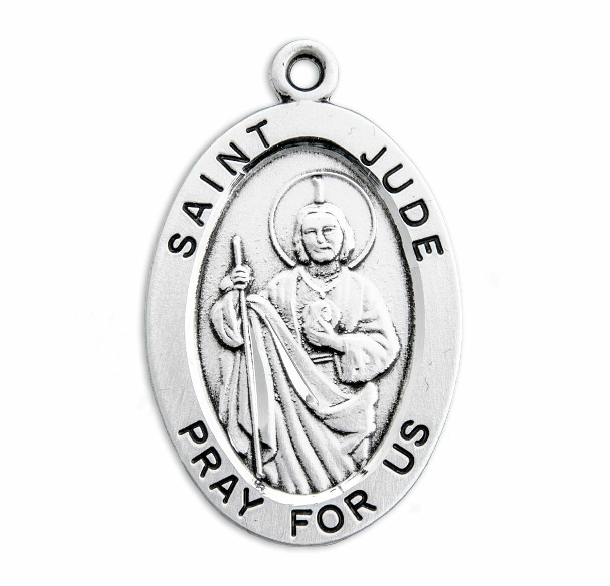 Patron Saint Jude Oval Sterling Silver Medal - Buy Religious Catholic Store