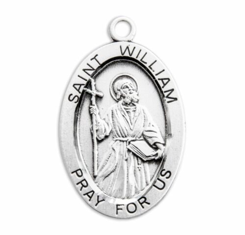 Patron Saint William Oval Sterling Silver Medal - Image 2
