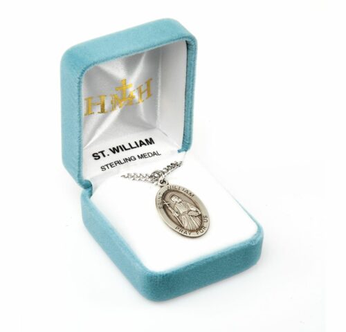 Patron Saint William Oval Sterling Silver Medal - Image 4