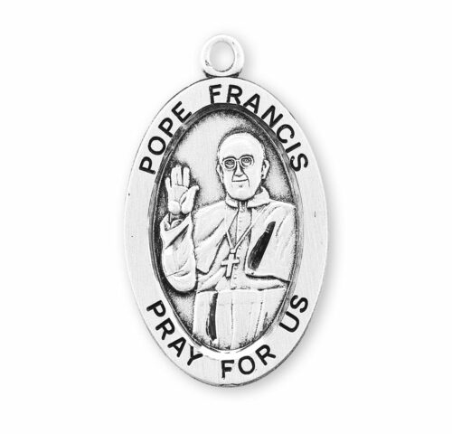 Pope Francis Oval Sterling Silver Medal - Image 2