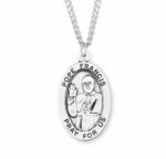 Pope Francis Oval Sterling Silver Medal