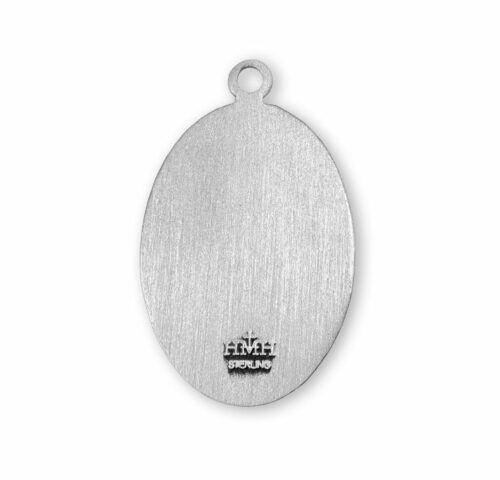 Patron Saint Brigid Oval Sterling Silver Medal - Image 3