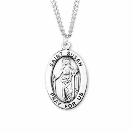 Patron Saint Susan Oval Sterling Silver Medal