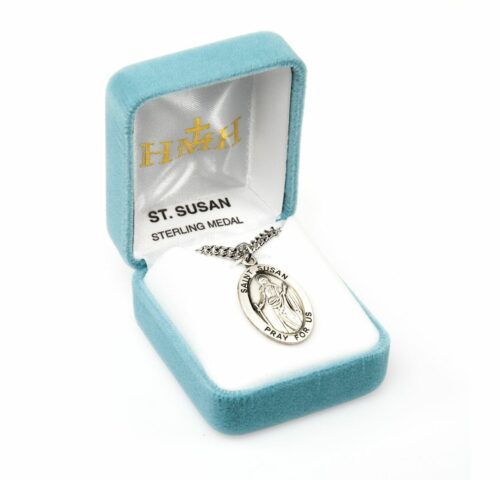 Patron Saint Susan Oval Sterling Silver Medal - Image 4