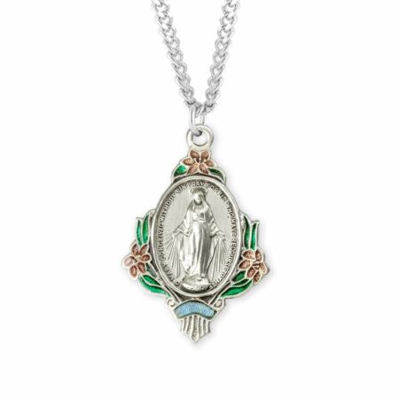 Sterling Silver Oval Miraculous Medal