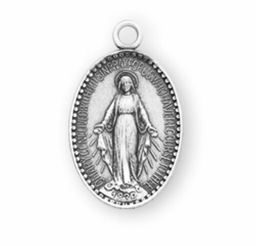 Sterling Silver Oval Miraculous Medal - Image 2