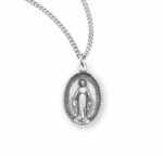 Sterling Silver Oval Miraculous Medal