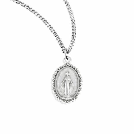 Sterling Silver Oval Miraculous Medal
