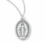 Sterling Silver Oval Miraculous Medal