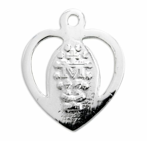 Sterling Silver Blue Enameled Miraculous Medal - Image 3