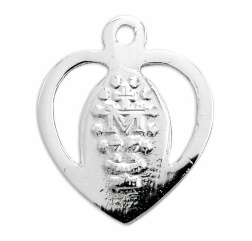 Sterling Silver Pink Enameled Miraculous Medal - Image 3