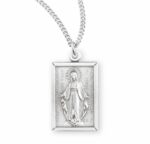 Sterling Silver Rectangular Miraculous Medal