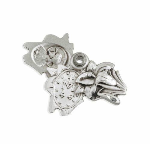 Sterling Silver Easter Lily Triple Slide Medal - Image 3
