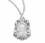 Sterling Silver Scapular Sacred Heart of Jesus Medal